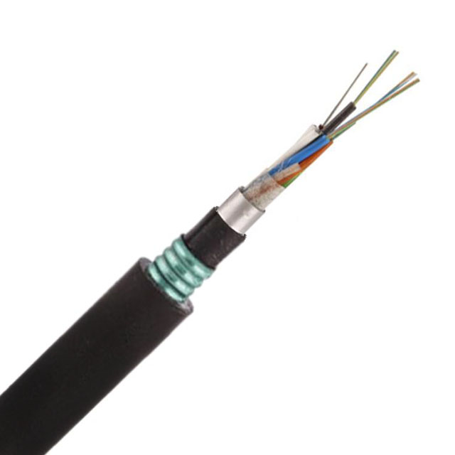 Chaqueta dúplex / Armadura PSP, UG Enterrado al aire libre Tubo suelto Cable de fibra óptica GYTA53 2–144 de fibra, cubierta de PE